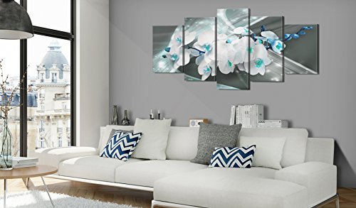 Wall Art Flowers Orchid 5pcs Home Decor Framed Stretched Picture Photo Painting Artwork for Living Room Floral Nature Botanical