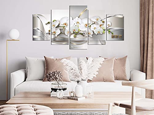 Wall Art Flowers Orchid 5pcs Home Decor Framed Stretched Picture Photo Painting Artwork for Living Room Floral Nature Botanical