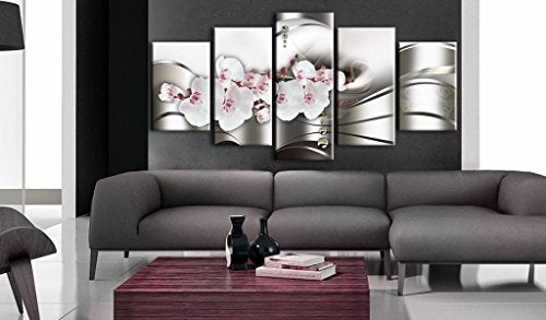 Wall Art Flowers Orchid 5pcs Home Decor Framed Stretched Picture Photo Painting Artwork for Living Room Floral Nature Botanical