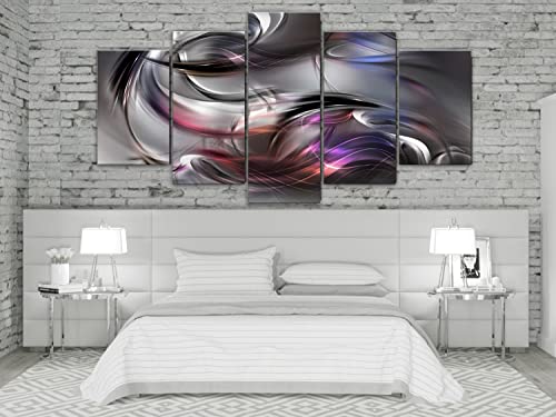 Acoustic Canvas Wall Art Abstract 80x40 in - 5pcs Home Decor Framed Stretched Picture Photo Painting Artwork for Living Room