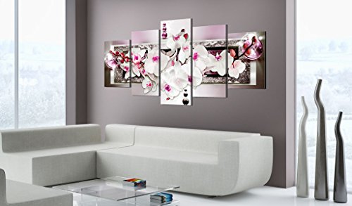 Wall Art Flowers Orchid 5pcs Home Decor Framed Stretched Picture Photo Painting Artwork for Living Room Floral Nature Botanical