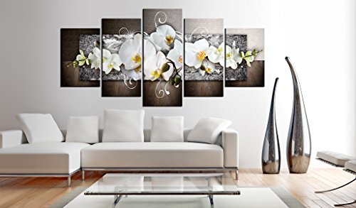 Wall Art Flowers Orchid 5pcs Home Decor Framed Stretched Picture Photo Painting Artwork for Living Room Floral Nature Botanical