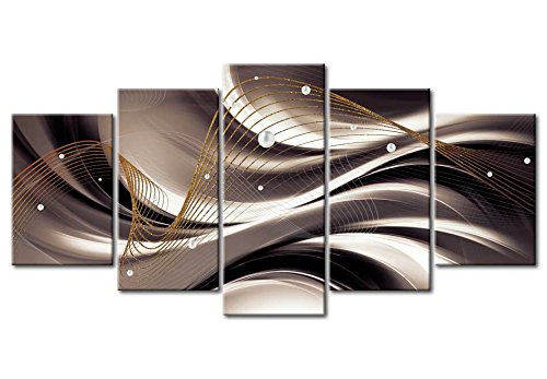 Acoustic Canvas Wall Art Abstract 80x40 in - 5pcs Home Decor Framed Stretched Picture Photo Painting Artwork for Living Room