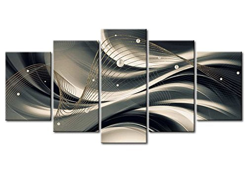 Acoustic Canvas Wall Art Abstract 80x40 in - 5pcs Home Decor Framed Stretched Picture Photo Painting Artwork for Living Room