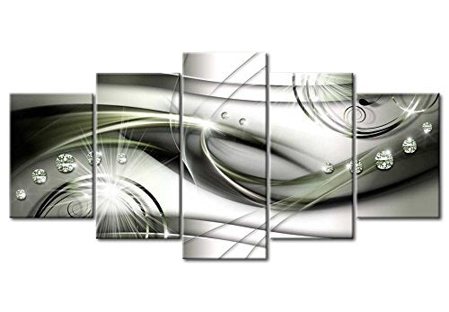 Acoustic Canvas Wall Art Abstract 80x40 in - 5pcs Home Decor Framed Stretched Picture Photo Painting Artwork for Living Room