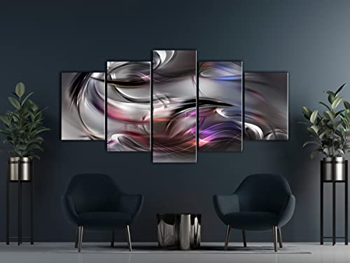 Acoustic Canvas Wall Art Abstract 80x40 in - 5pcs Home Decor Framed Stretched Picture Photo Painting Artwork for Living Room