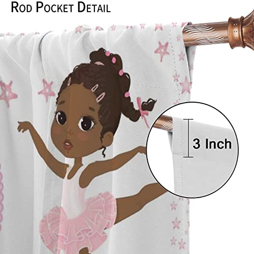 , Black Girl Magic Thermal Insulation Blackout Window Treatments for Bedroom Living Room 42x45 Inch