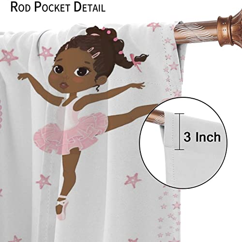 , Black Girl Magic Thermal Insulation Blackout Window Treatments for Bedroom Living Room 42x45 Inch