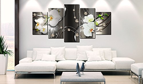 Wall Art Flowers Orchid 5pcs Home Decor Framed Stretched Picture Photo Painting Artwork for Living Room Floral Nature Botanical
