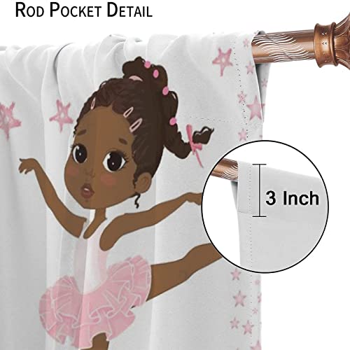 , Black Girl Magic Thermal Insulation Blackout Window Treatments for Bedroom Living Room 42x45 Inch