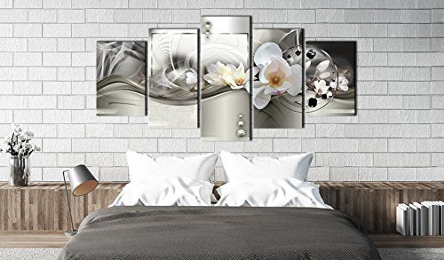 Wall Art Flowers Orchid 5pcs Home Decor Framed Stretched Picture Photo Painting Artwork for Living Room Floral Nature Botanical
