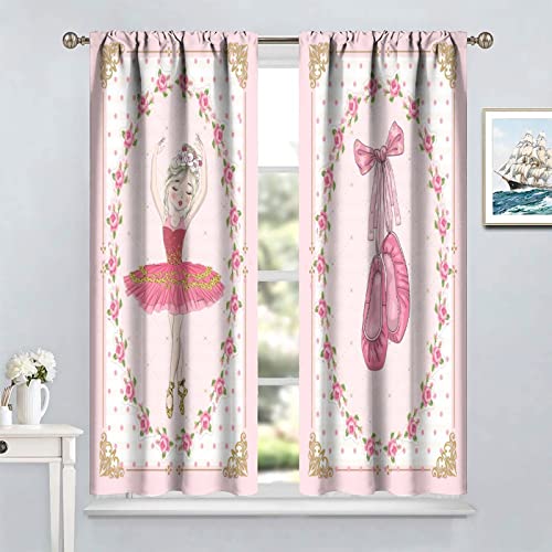 , Black Girl Magic Thermal Insulation Blackout Window Treatments for Bedroom Living Room 42x45 Inch