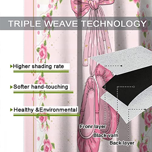 , Black Girl Magic Thermal Insulation Blackout Window Treatments for Bedroom Living Room 42x45 Inch