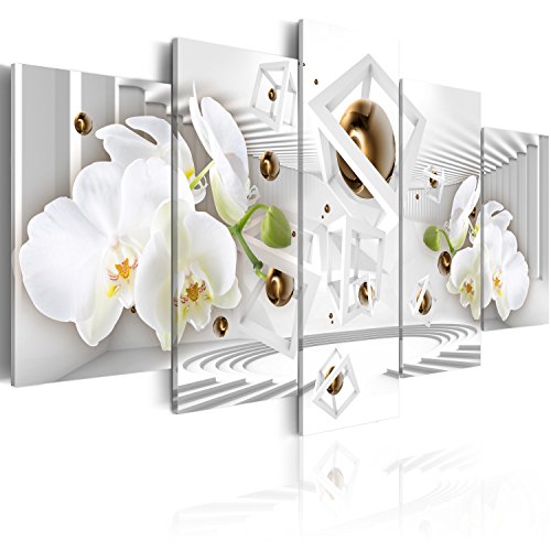 Wall Art Flowers Orchid 5pcs Home Decor Framed Stretched Picture Photo Painting Artwork for Living Room Floral Nature Botanical
