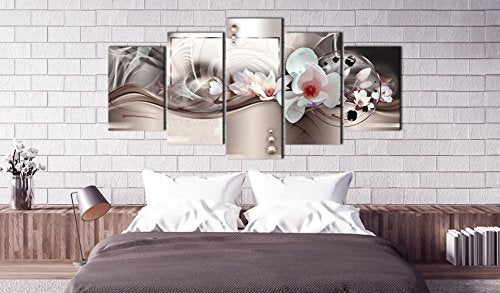Wall Art Flowers Orchid 5pcs Home Decor Framed Stretched Picture Photo Painting Artwork for Living Room Floral Nature Botanical