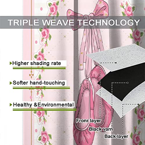 , Black Girl Magic Thermal Insulation Blackout Window Treatments for Bedroom Living Room 42x45 Inch