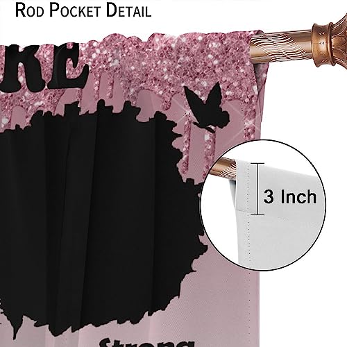 , Black Girl Magic Thermal Insulation Blackout Window Treatments for Bedroom Living Room 42x45 Inch