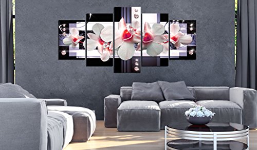 Wall Art Flowers Orchid 5pcs Home Decor Framed Stretched Picture Photo Painting Artwork for Living Room Floral Nature Botanical