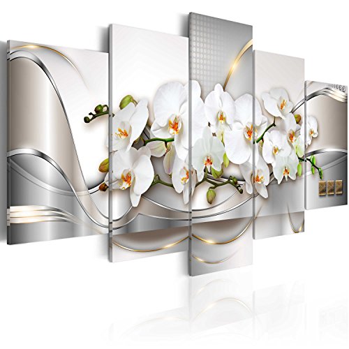 Wall Art Flowers Orchid 5pcs Home Decor Framed Stretched Picture Photo Painting Artwork for Living Room Floral Nature Botanical