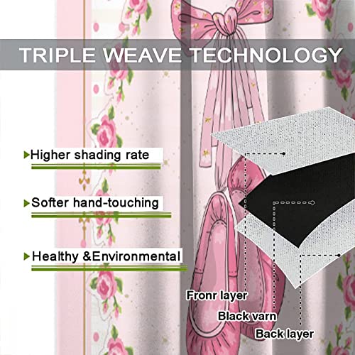 , Black Girl Magic Thermal Insulation Blackout Window Treatments for Bedroom Living Room 42x45 Inch