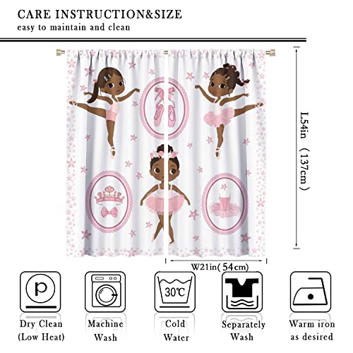 , Black Girl Magic Thermal Insulation Blackout Window Treatments for Bedroom Living Room 42x45 Inch