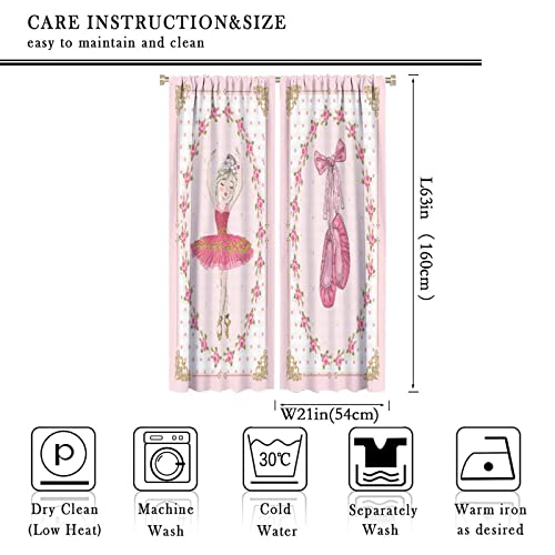 , Black Girl Magic Thermal Insulation Blackout Window Treatments for Bedroom Living Room 42x45 Inch