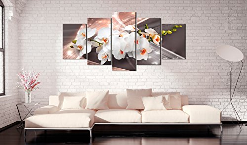 Wall Art Flowers Orchid 5pcs Home Decor Framed Stretched Picture Photo Painting Artwork for Living Room Floral Nature Botanical