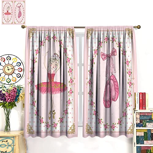 , Black Girl Magic Thermal Insulation Blackout Window Treatments for Bedroom Living Room 42x45 Inch