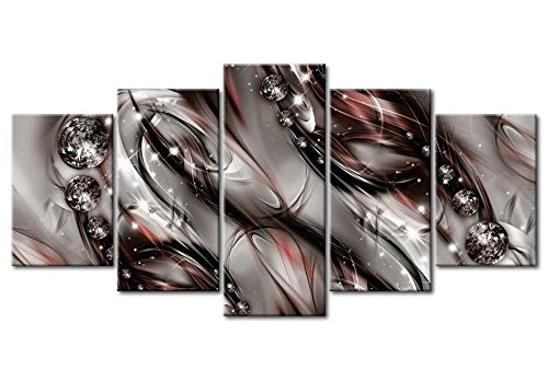 Acoustic Canvas Wall Art Abstract 80x40 in - 5pcs Home Decor Framed Stretched Picture Photo Painting Artwork for Living Room