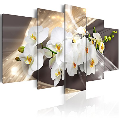 Wall Art Flowers Orchid 5pcs Home Decor Framed Stretched Picture Photo Painting Artwork for Living Room Floral Nature Botanical