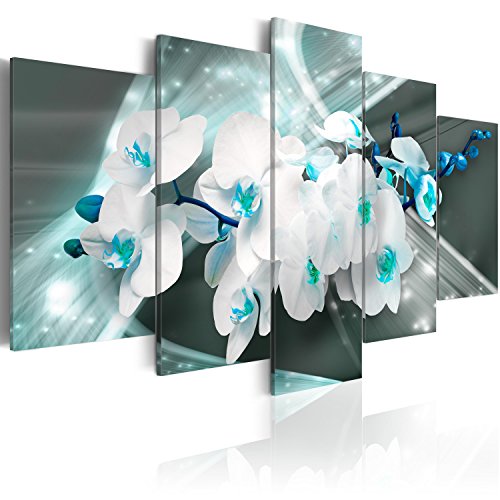 Wall Art Flowers Orchid 5pcs Home Decor Framed Stretched Picture Photo Painting Artwork for Living Room Floral Nature Botanical