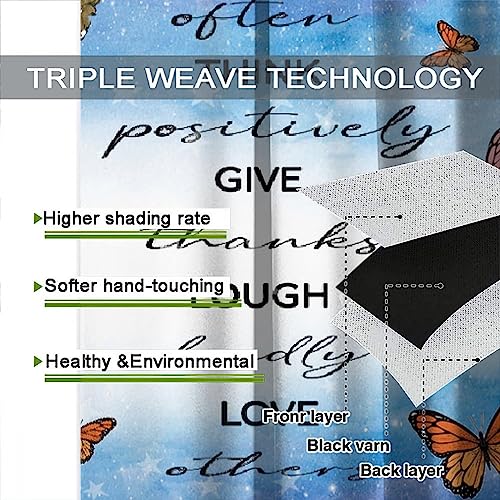 , Black Girl Magic Thermal Insulation Blackout Window Treatments for Bedroom Living Room 42x45 Inch
