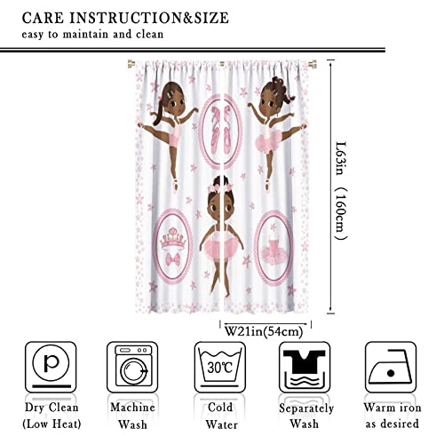 , Black Girl Magic Thermal Insulation Blackout Window Treatments for Bedroom Living Room 42x45 Inch