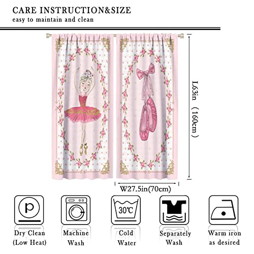 , Black Girl Magic Thermal Insulation Blackout Window Treatments for Bedroom Living Room 42x45 Inch