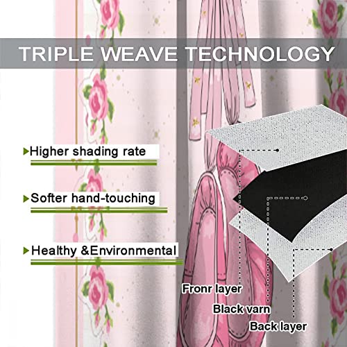 , Black Girl Magic Thermal Insulation Blackout Window Treatments for Bedroom Living Room 42x45 Inch