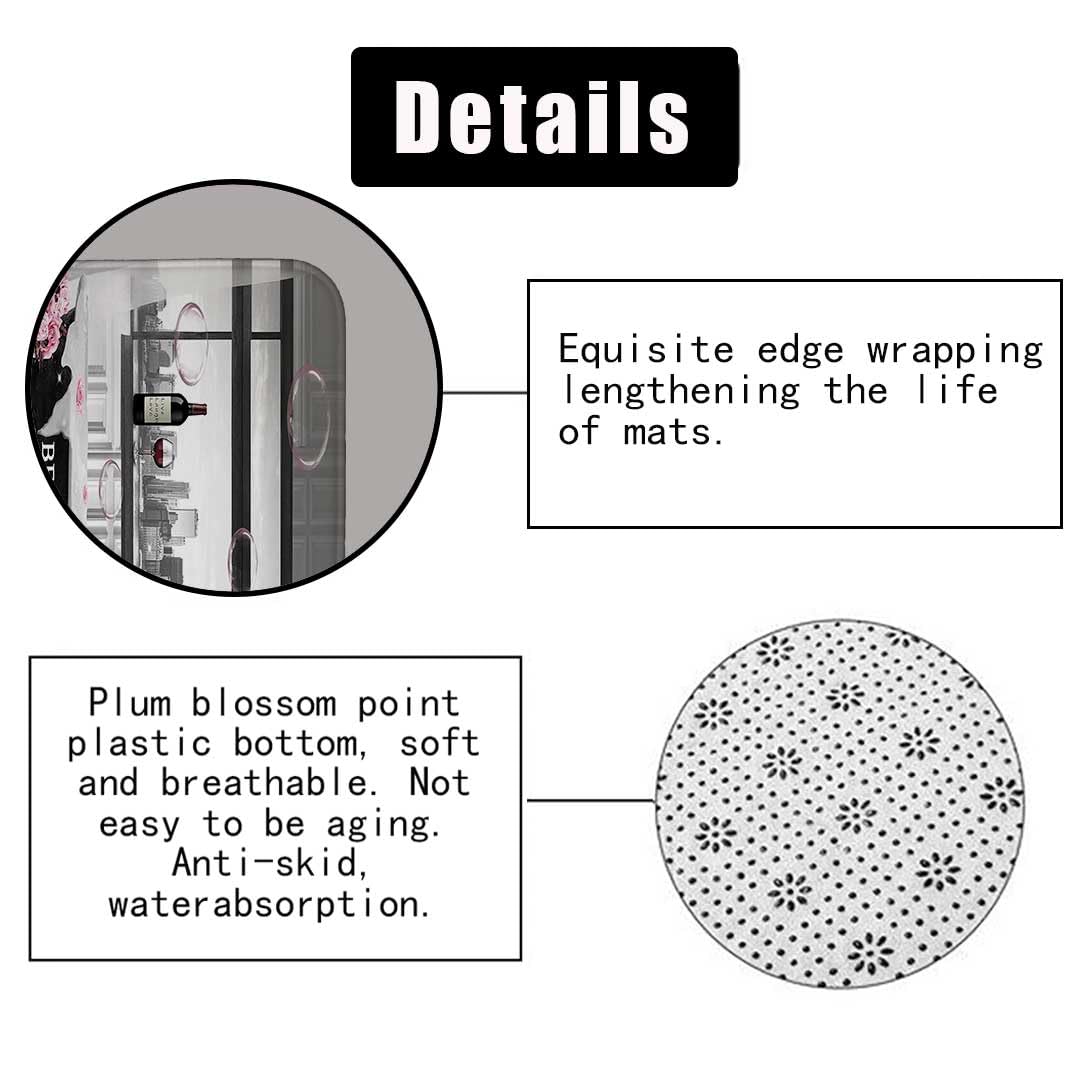 4PCS Sexy Black Girl Magic Shower Curtain Set,