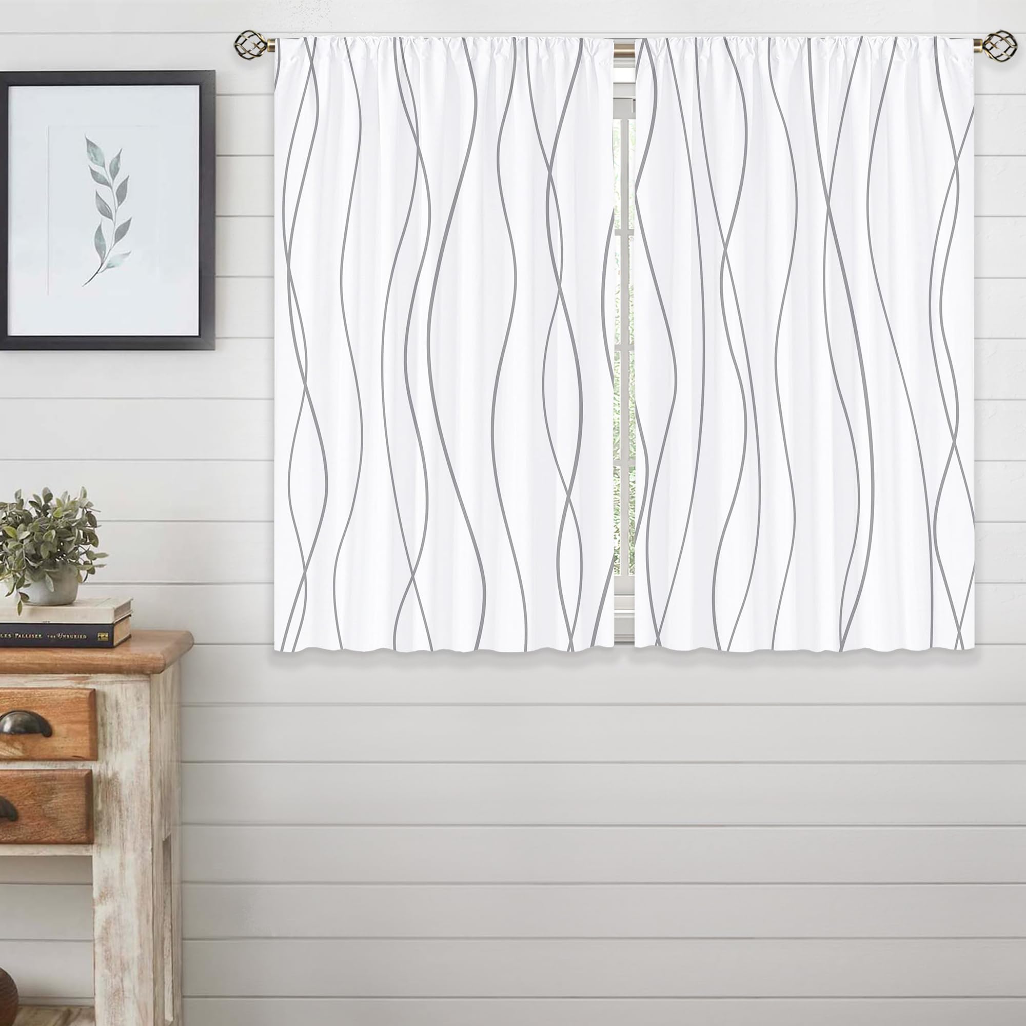 Floral Kitchen Curtains Daisy Rustic Vintage Flower Inspirational Small Short Cafe Window Curtains