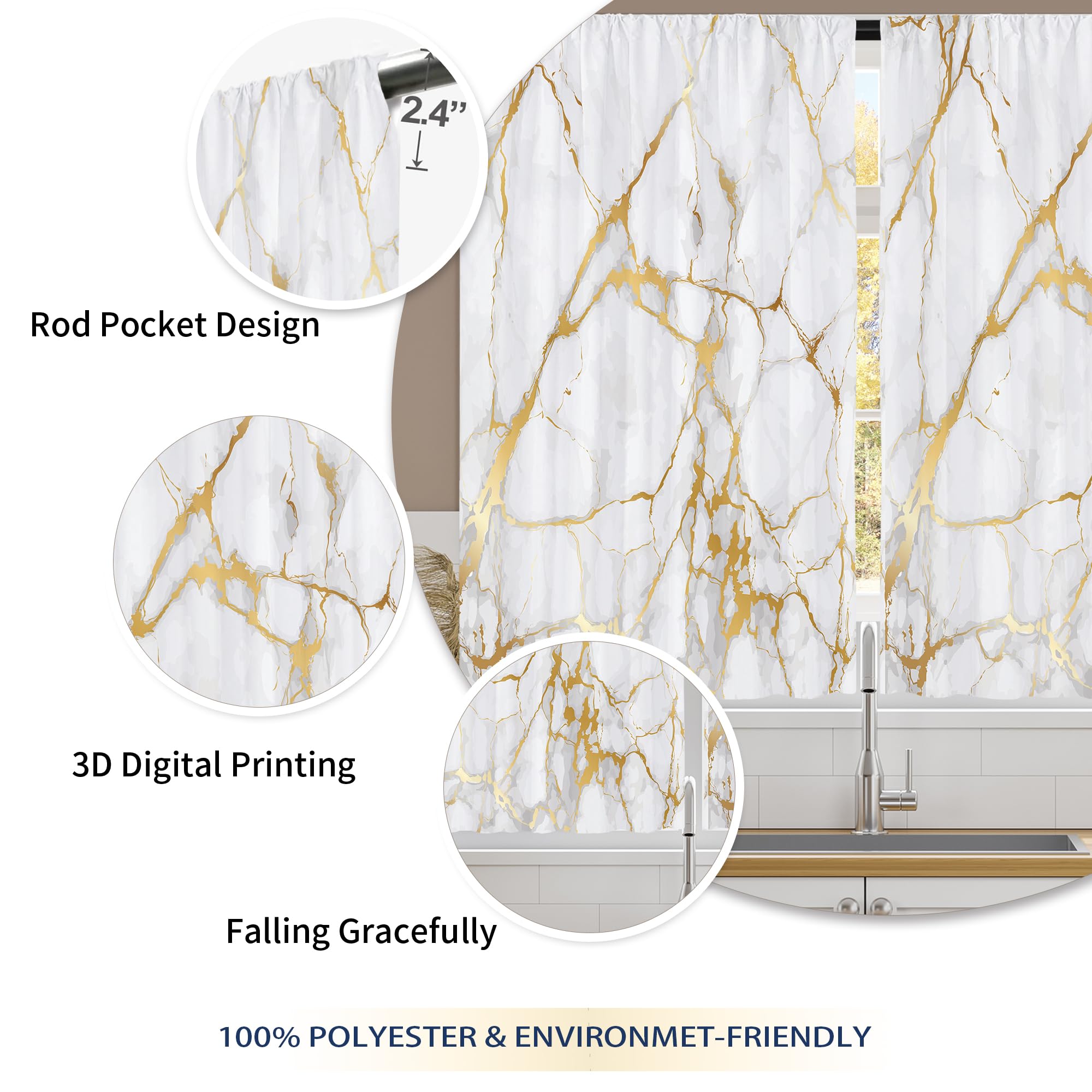 Floral Kitchen Curtains Daisy Rustic Vintage Flower Inspirational Small Short Cafe Window Curtains