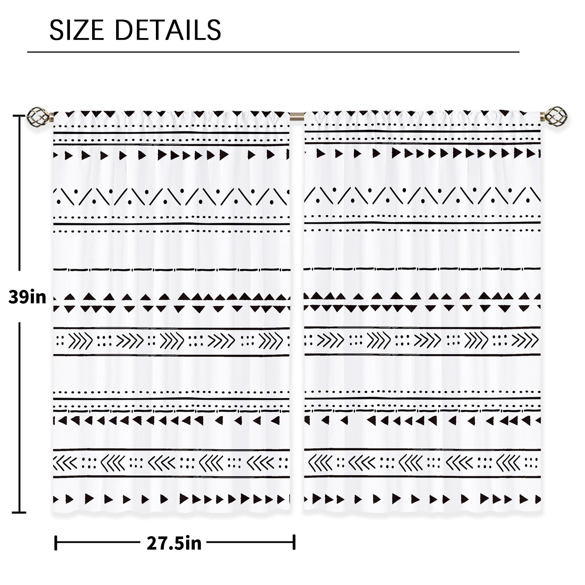 Floral Kitchen Curtains Daisy Rustic Vintage Flower Inspirational Small Short Cafe Window Curtains