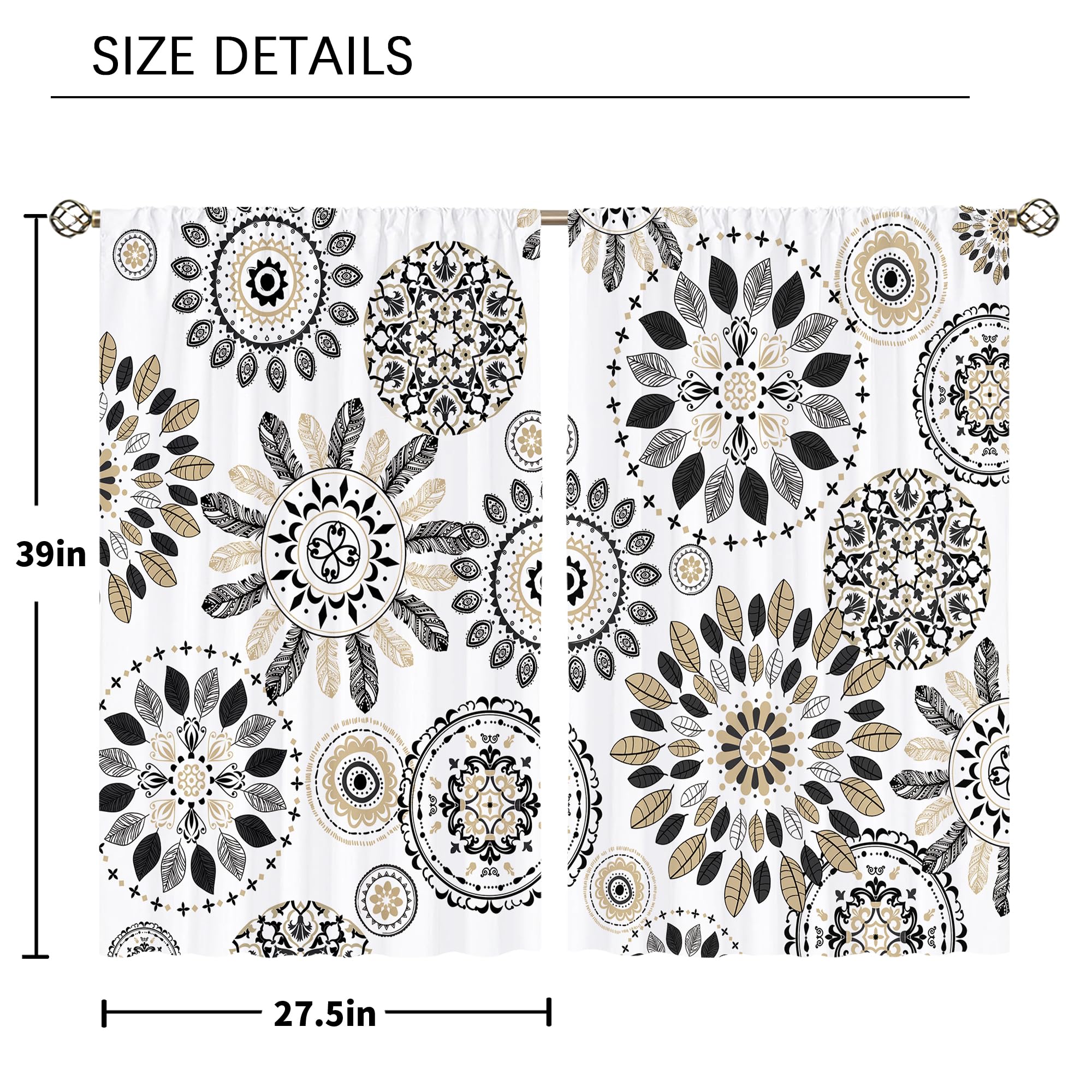 Floral Kitchen Curtains Daisy Rustic Vintage Flower Inspirational Small Short Cafe Window Curtains