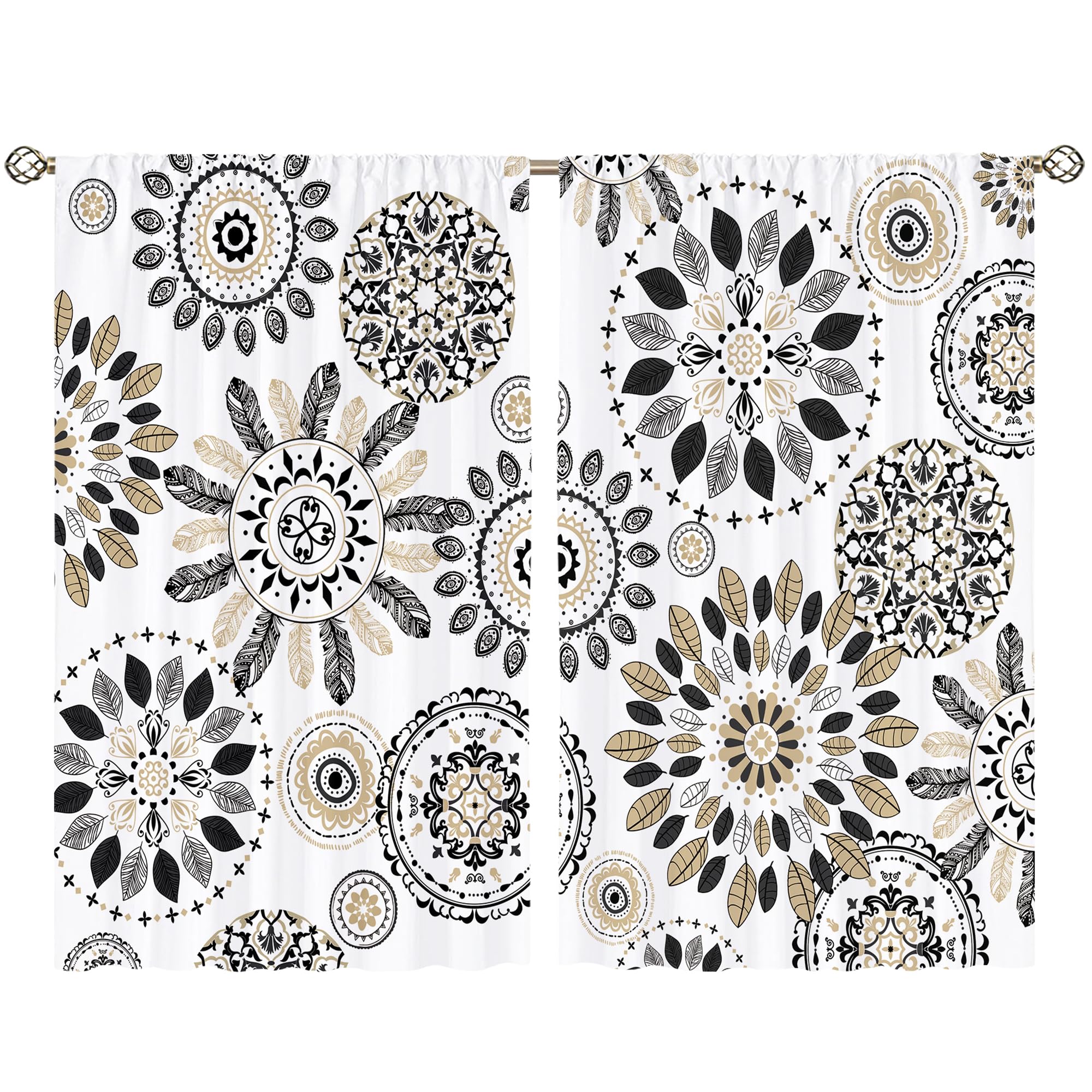 Floral Kitchen Curtains Daisy Rustic Vintage Flower Inspirational Small Short Cafe Window Curtains
