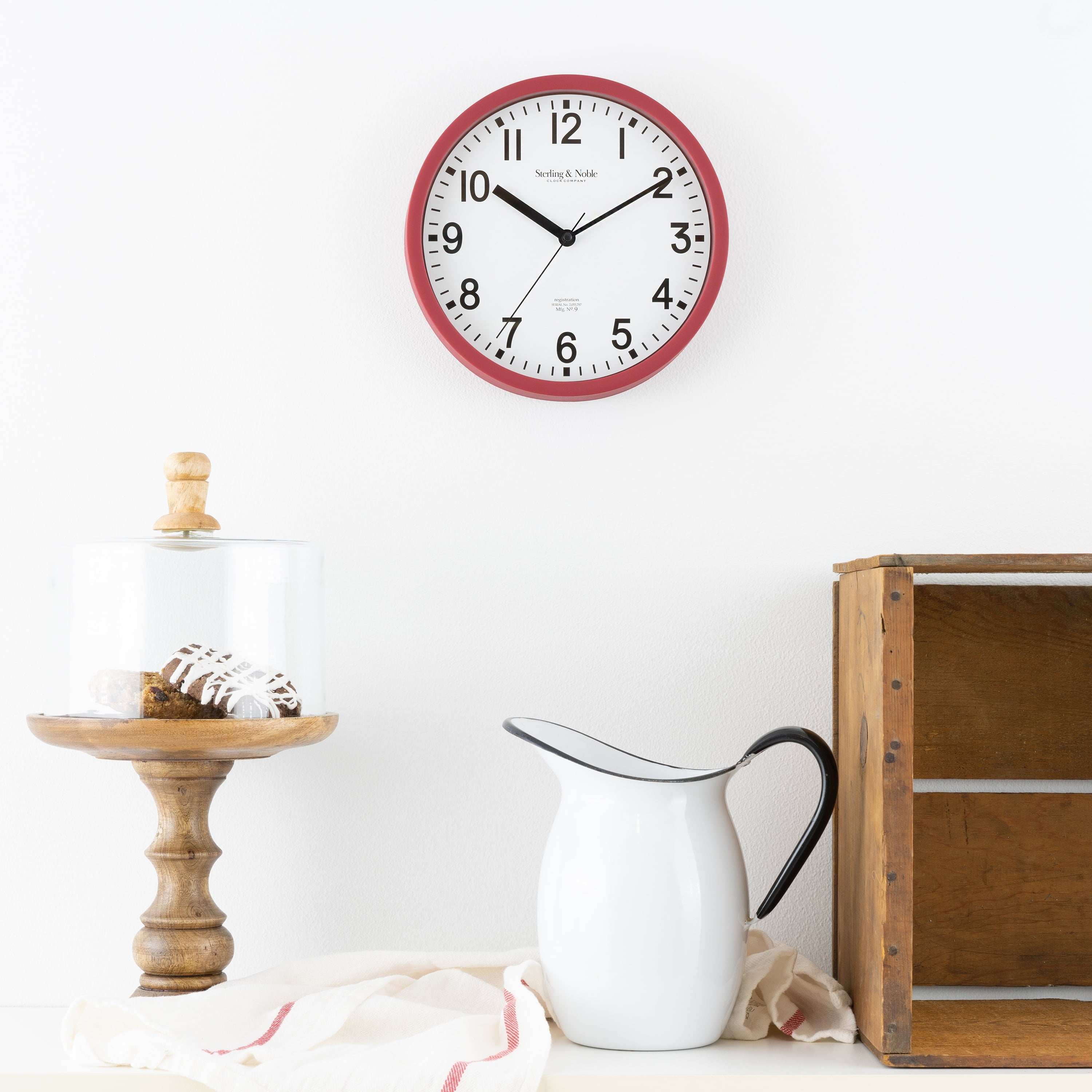 Mainstays Basic Indoor 8.78" Black Analog Round Modern Wall Clock