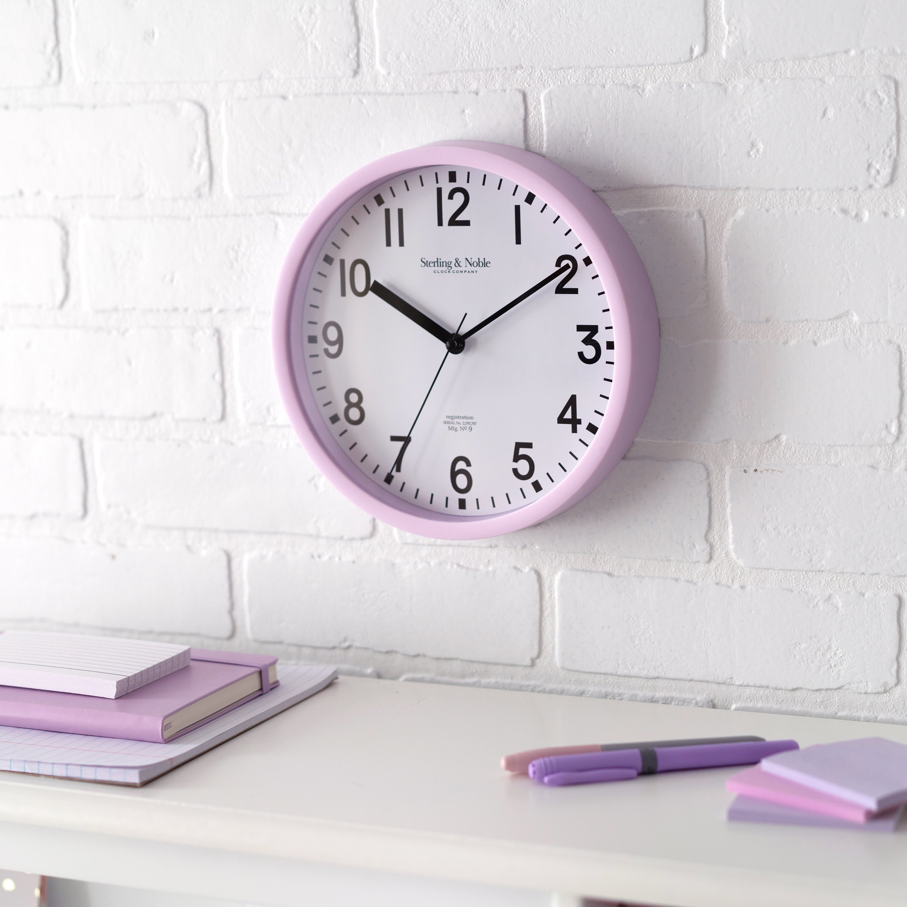 Mainstays Basic Indoor 8.78" Black Analog Round Modern Wall Clock