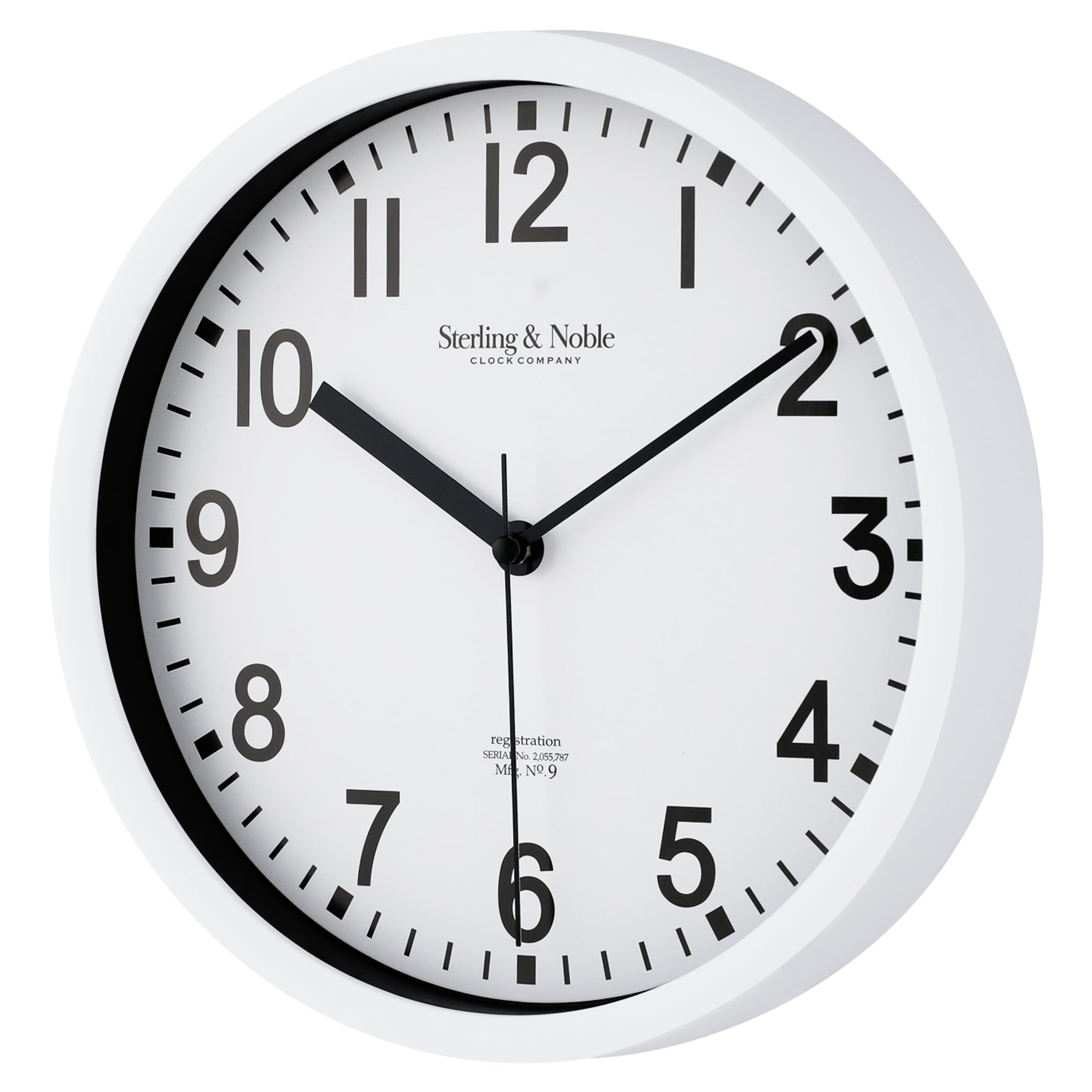 Mainstays Basic Indoor 8.78" Black Analog Round Modern Wall Clock