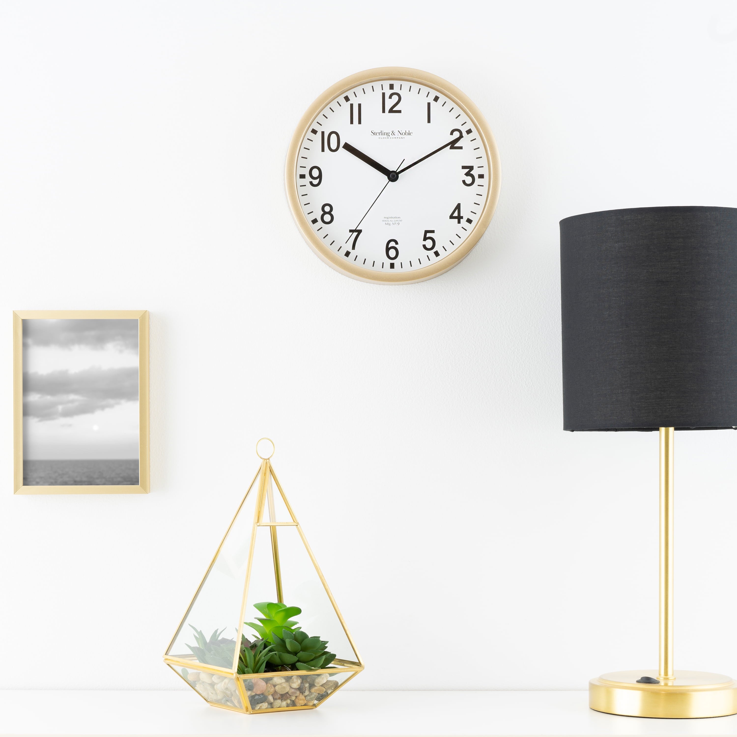 Mainstays Basic Indoor 8.78" Black Analog Round Modern Wall Clock