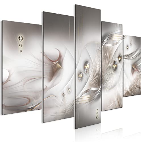 Acoustic Canvas Wall Art Abstract 80x40 in - 5pcs Home Decor Framed Stretched Picture Photo Painting Artwork for Living Room