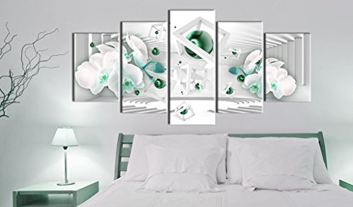 Wall Art Flowers Orchid 5pcs Home Decor Framed Stretched Picture Photo Painting Artwork for Living Room Floral Nature Botanical
