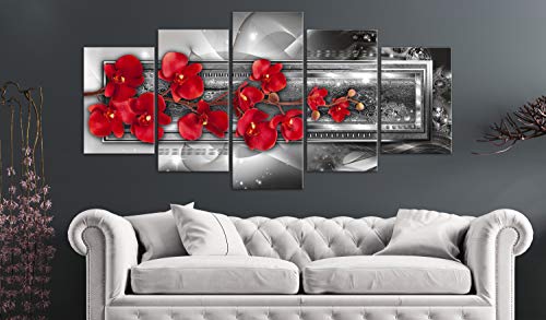 Wall Art Flowers Orchid 5pcs Home Decor Framed Stretched Picture Photo Painting Artwork for Living Room Floral Nature Botanical