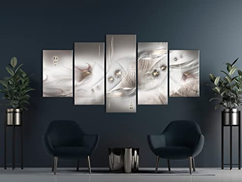 Acoustic Canvas Wall Art Abstract 80x40 in - 5pcs Home Decor Framed Stretched Picture Photo Painting Artwork for Living Room