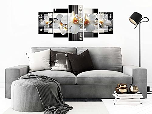 Wall Art Flowers Orchid 5pcs Home Decor Framed Stretched Picture Photo Painting Artwork for Living Room Floral Nature Botanical